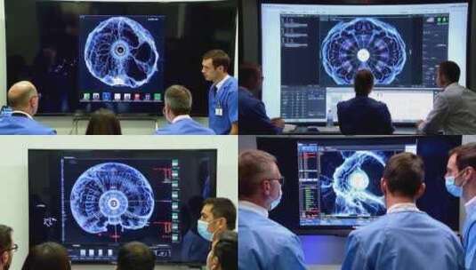 医学神经科学医院实验室会议谈论病人的治疗高清在线视频素材下载