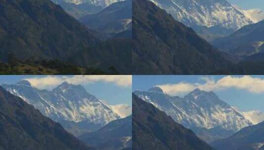 雪山，喜马拉雅山，雪，阿尔卑斯山高清在线视频素材下载