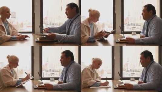 一个商人与他的客户交谈高清在线视频素材下载