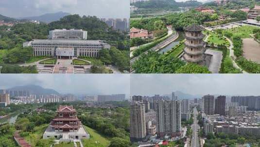 福建莆田城市风光旅游景区航拍高清在线视频素材下载