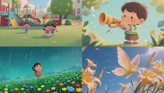 《微笑的季节》根据音乐制作高清在线视频素材下载