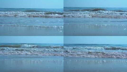 波涛翻涌的海滩高清在线视频素材下载