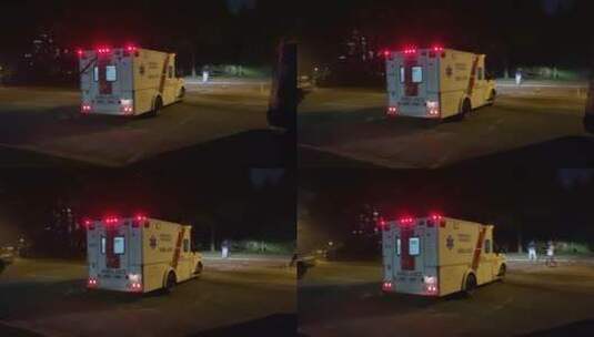 救护车在道路上疾驰高清在线视频素材下载