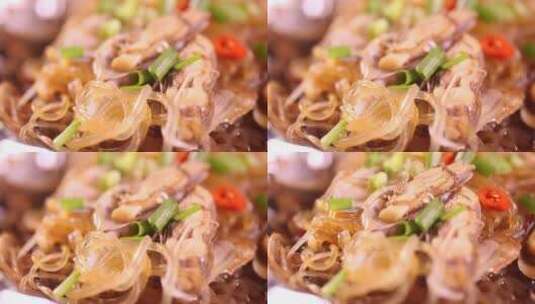 美食锡纸海鲜蛏子花蛤 (10)高清在线视频素材下载