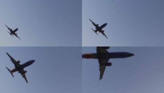 飞机从上方飞过高清在线视频素材下载