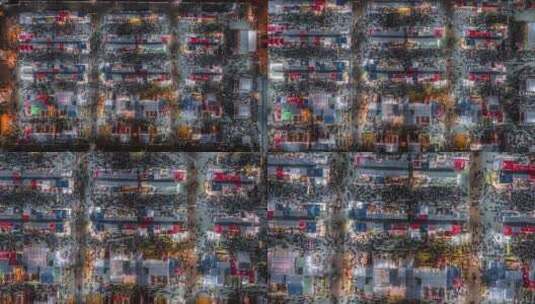 香港拥挤的晚间夜市高清在线视频素材下载