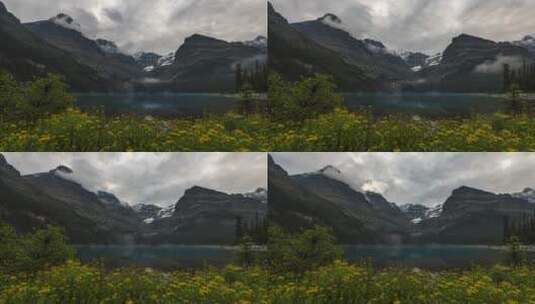 山脉湖泊延时拍摄高清在线视频素材下载