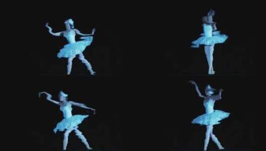 芭蕾舞者跳舞的倒影高清在线视频素材下载