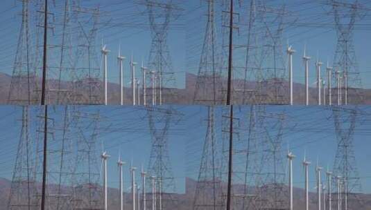 山上转动的风力涡旋机高清在线视频素材下载