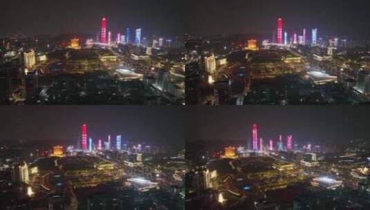 东莞市政府大景 四（夜景）高清在线视频素材下载