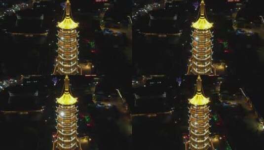 南禅寺夜景4K航拍原素材高清在线视频素材下载