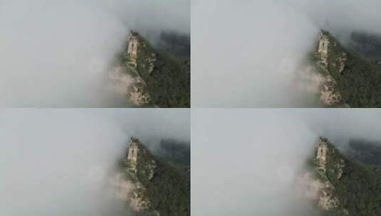长城云海云雾缭绕大云海奔涌高清在线视频素材下载