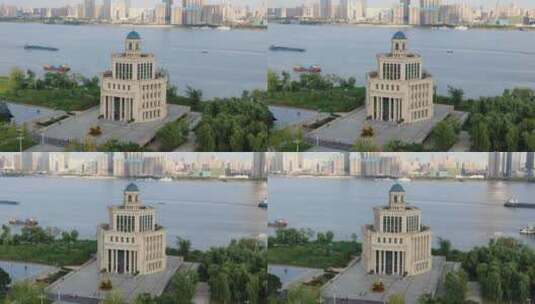 航拍武汉城市风光地标建筑高清在线视频素材下载