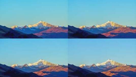 西藏高原雪山日出日落延时高清在线视频素材下载