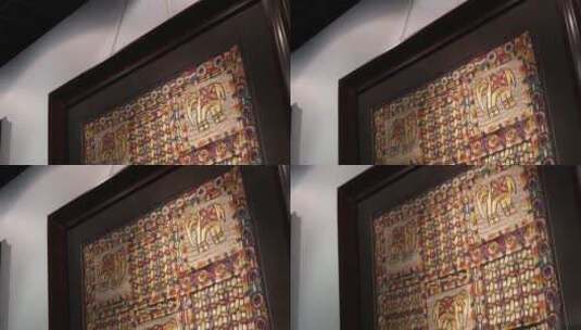 壁画挂毯编织毯子装饰画高清在线视频素材下载