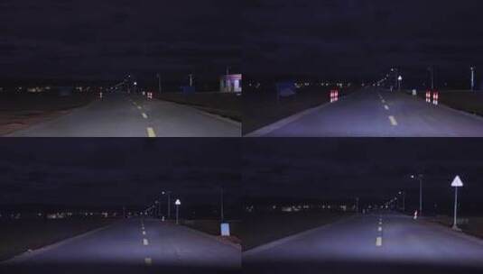 西藏无人区夜间行车视频高清在线视频素材下载