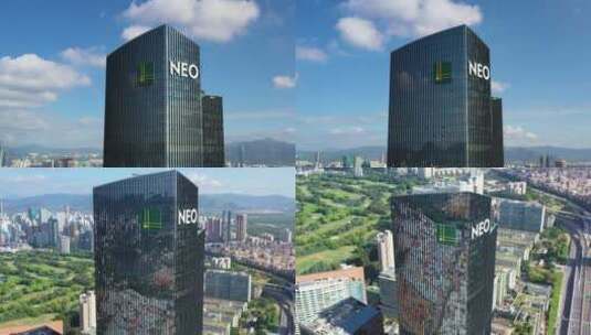 深圳绿景neo大厦高清在线视频素材下载