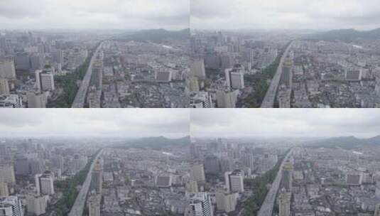杭州城市航拍空镜-高架高清在线视频素材下载