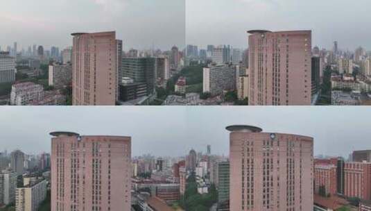 徐汇区中山医院傍晚风光高清在线视频素材下载