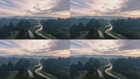 桂林山水风景如画延时高清在线视频素材下载