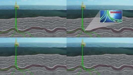 海上钻井 钻探 智能扰障技术高清在线视频素材下载