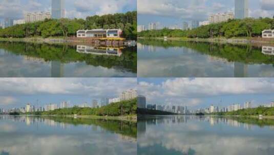 广西南宁南湖公园湖景高清在线视频素材下载
