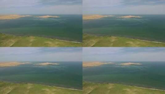 原创 新疆库尔勒博斯腾湖湿地自然风光航拍高清在线视频素材下载
