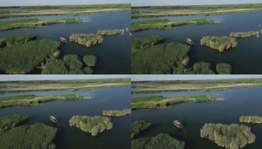 4k湖泊小舟素材高清在线视频素材下载