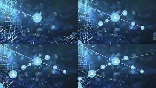 科技感人物图标背景素材高清在线视频素材下载