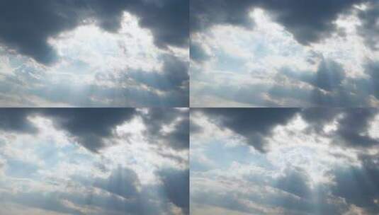 天空云层阳光穿透景象高清在线视频素材下载