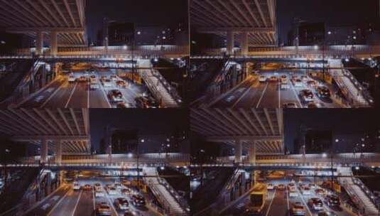 城市高架地铁线航拍空镜高清在线视频素材下载