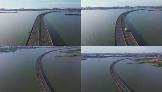 武汉后官湖特大桥四环线高清在线视频素材下载