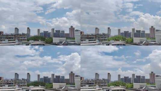 4K城市天空蓝天白云延时高清在线视频素材下载
