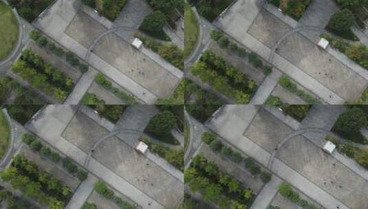 俯拍武汉城市现代化建筑高清在线视频素材下载