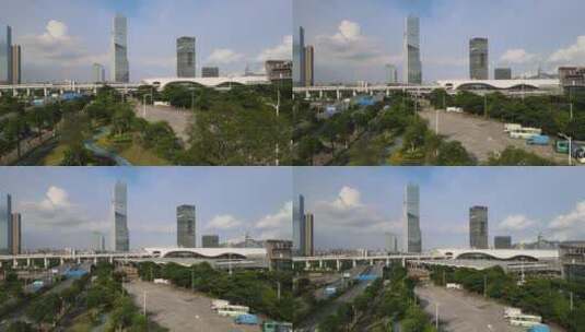 深圳北火车站 高铁站 地铁站高清在线视频素材下载