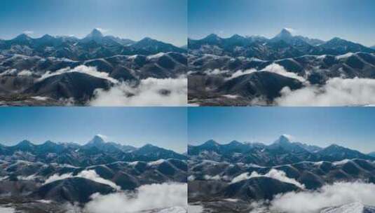 四川甘孜州贡嘎雪山风光延时高清在线视频素材下载