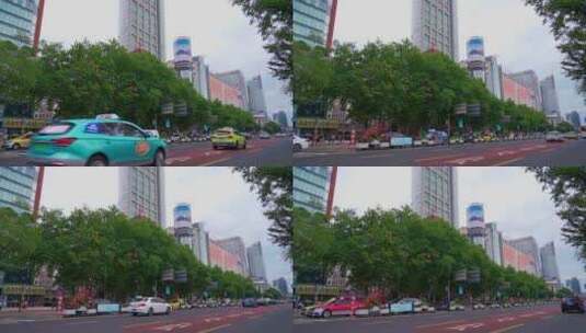 上海街道上的车流高清在线视频素材下载