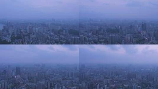 广州夕阳晚霞航拍全景风光高清在线视频素材下载