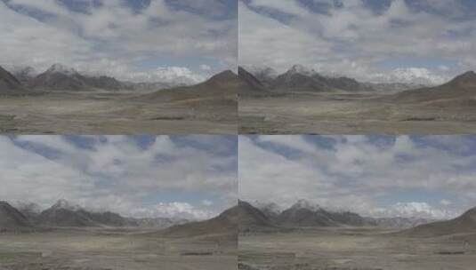 航拍西藏 雪山蓝天白云高清在线视频素材下载