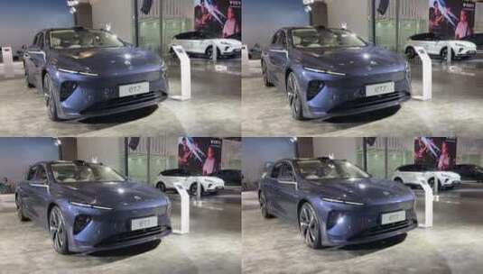 齐鲁国际车展，新能源汽车展台高清在线视频素材下载