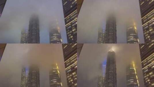 城市云雾平流高清在线视频素材下载
