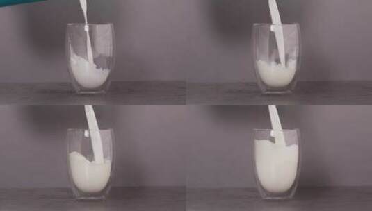牛奶倒入杯子中高清在线视频素材下载