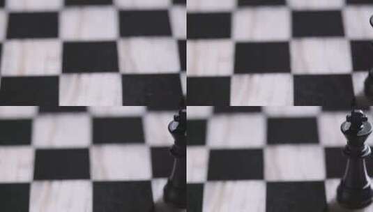 工作室拍摄国际象棋棋子特写高清在线视频素材下载