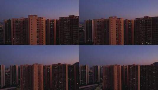 航拍深圳龙岗小区建筑高楼C高清在线视频素材下载