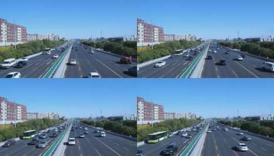 【4K原创】北京大气地标 车流高清在线视频素材下载