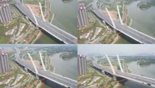 城市桥梁航拍高清在线视频素材下载