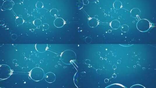 生物细胞DNA分子结构分子气泡原子特效视频高清在线视频素材下载