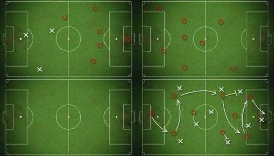 足球排兵布阵高清在线视频素材下载