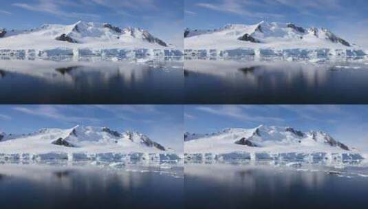冰山融化环境保护雪气候冰冻海冰川高清在线视频素材下载