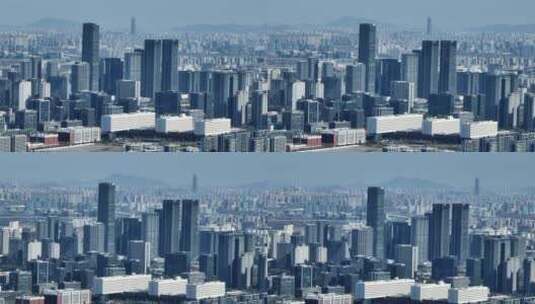 远眺杭州城西未来科技城高清在线视频素材下载